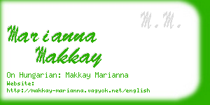 marianna makkay business card